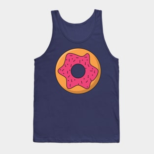 Pink Donut With Lots of Cute Sprinkles Tank Top